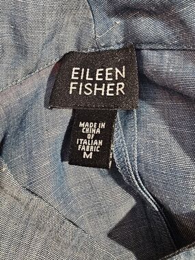 Eileen Fisher Linen Button Front  Women’s M Italian Fabric Minimalist Relaxed